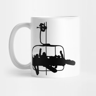 Ski lift silhouette Mug